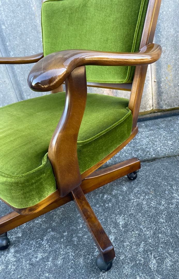 稀少/カリモク/コロニアル/デスクチェア/アームチェア/回転椅子/椅子/④