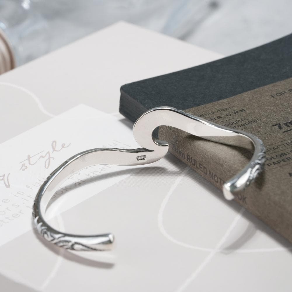 ハワイアンジュエリー シルバー バングル メンズ 925 ブレスレット ライト