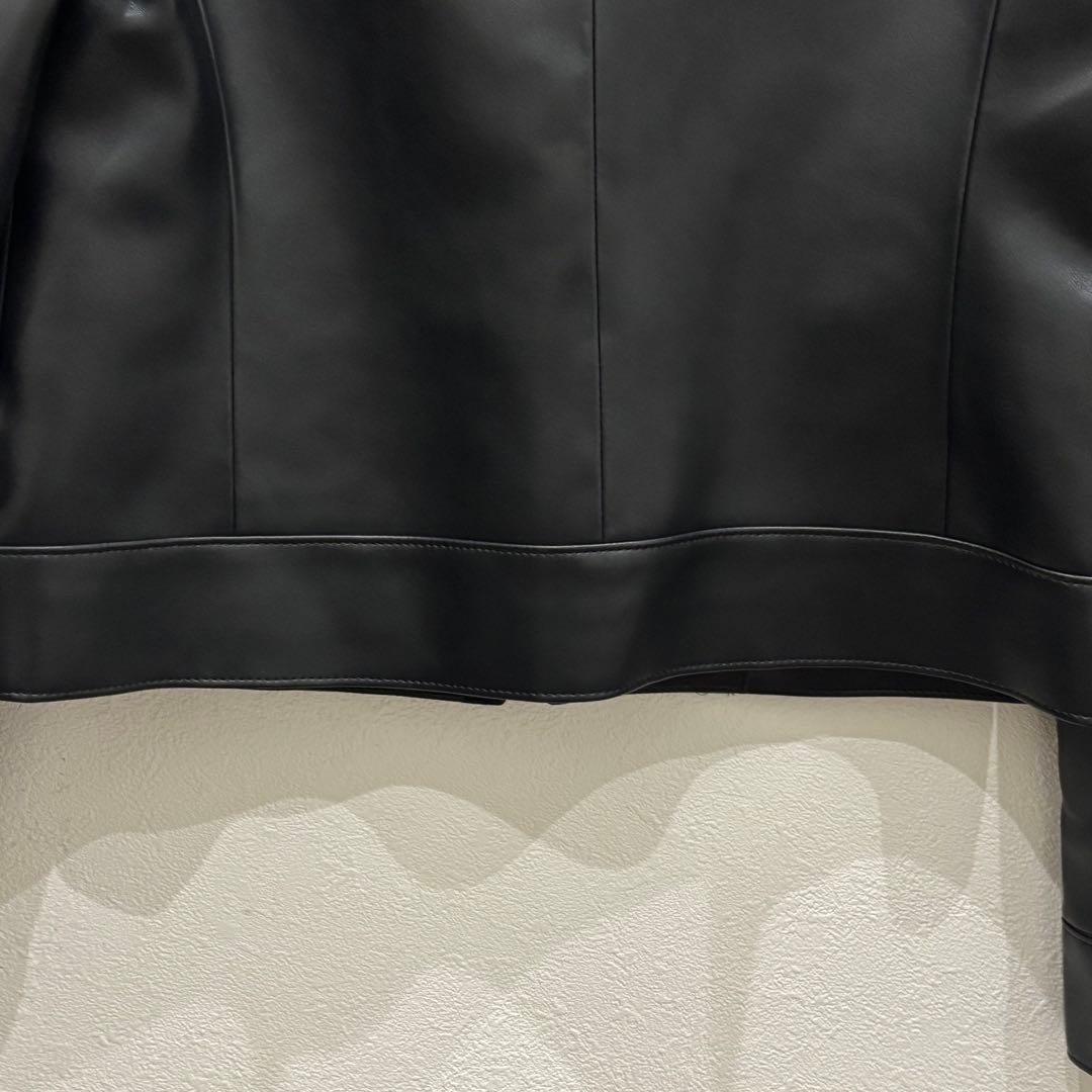 [未使用] 現行　エストネーション　フェイクレザージャケット　黒　サイズ38