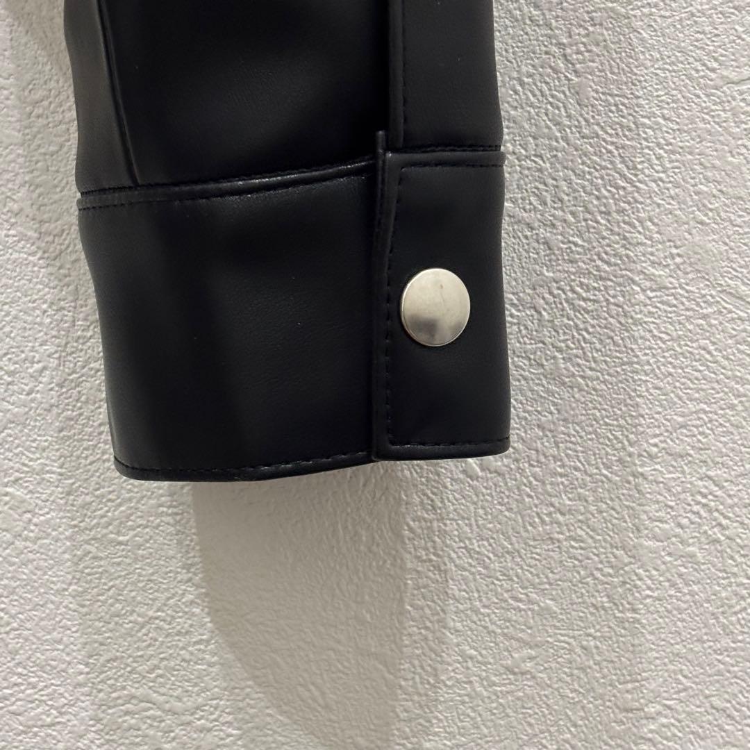 [未使用] 現行　エストネーション　フェイクレザージャケット　黒　サイズ38