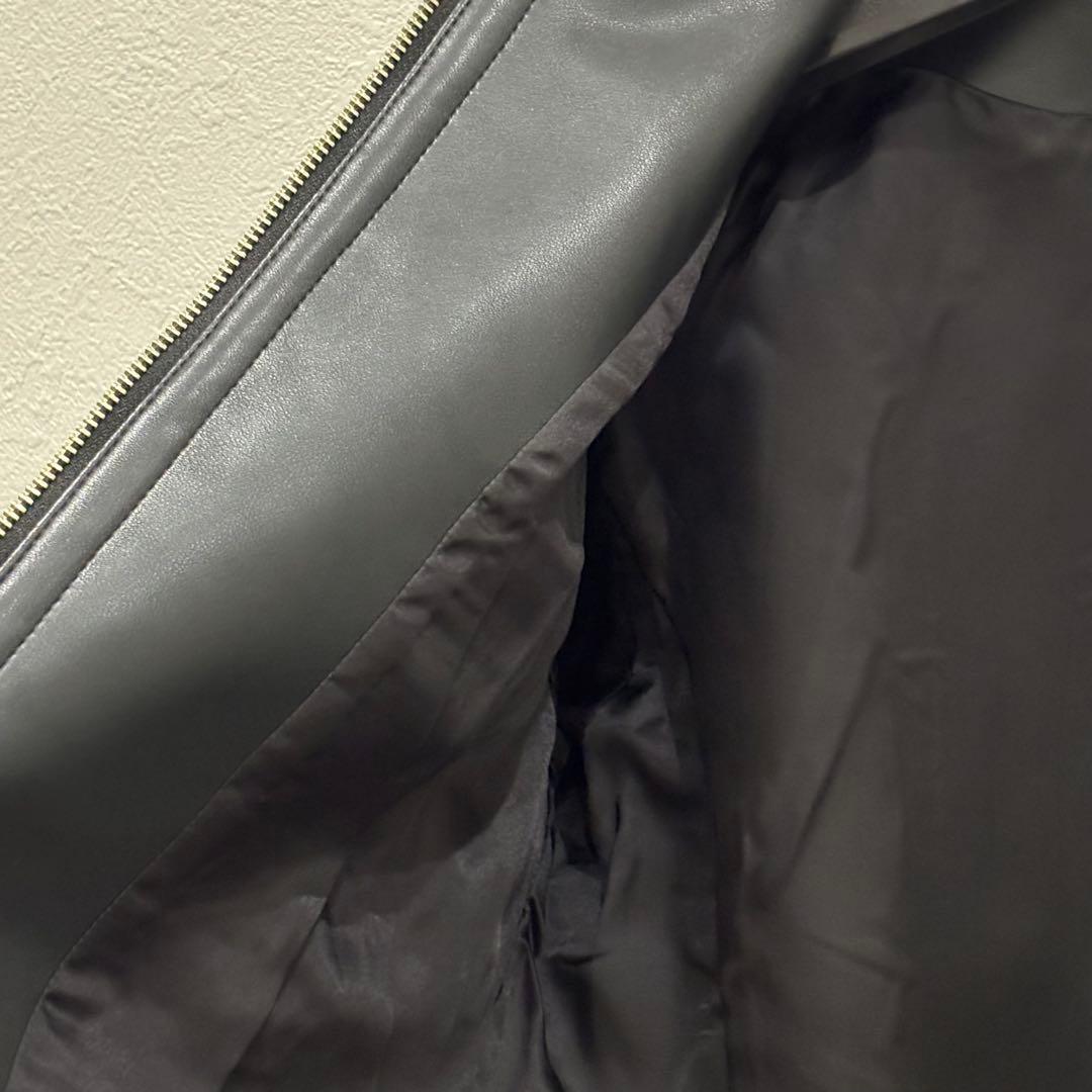 [未使用] 現行　エストネーション　フェイクレザージャケット　黒　サイズ38