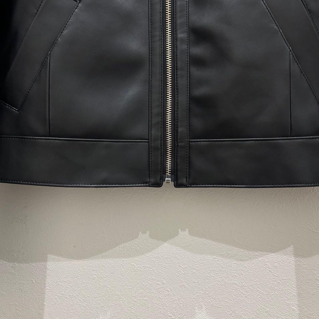 [未使用] 現行　エストネーション　フェイクレザージャケット　黒　サイズ38