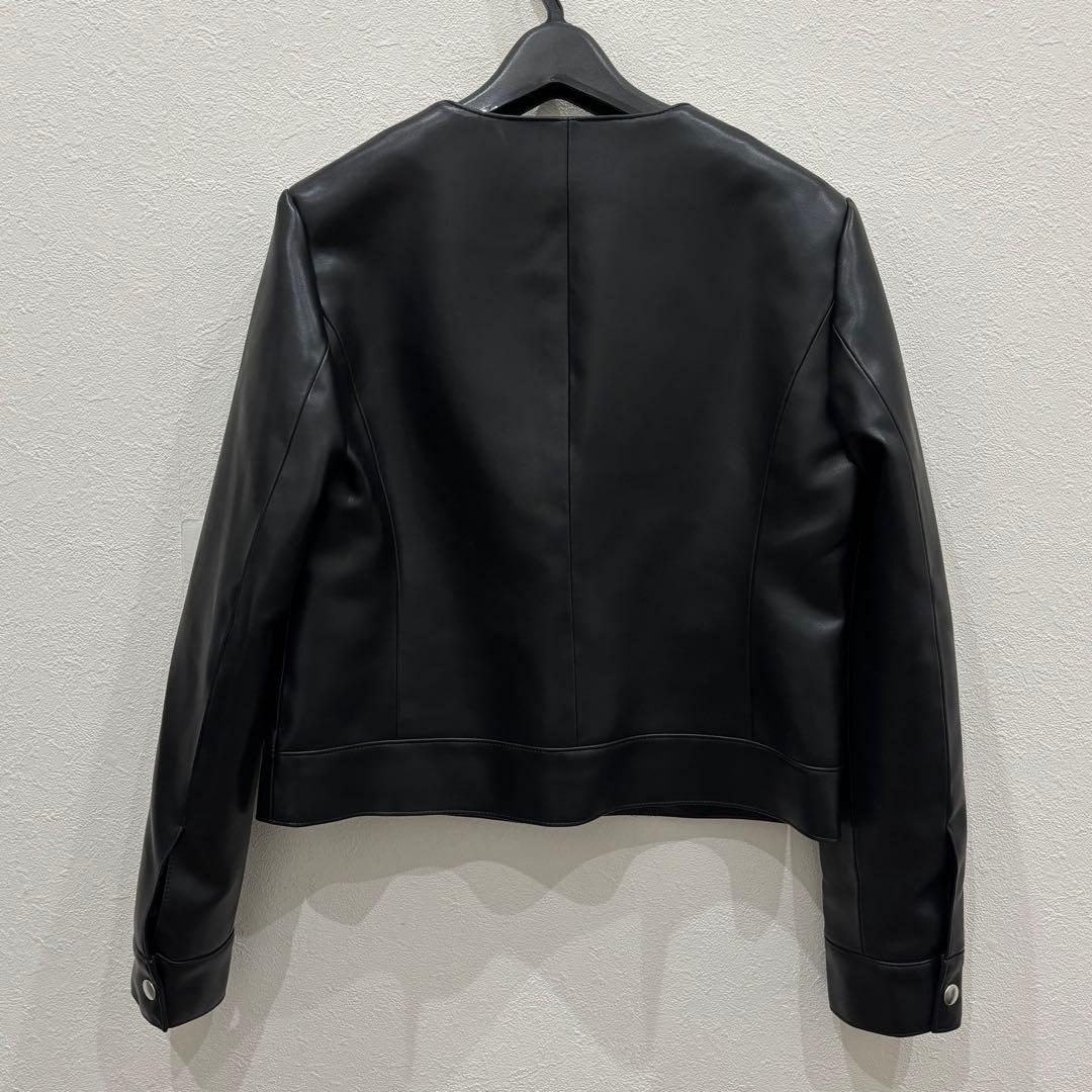 [未使用] 現行　エストネーション　フェイクレザージャケット　黒　サイズ38