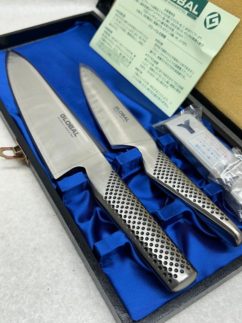 新品 グローバル GLOBAL 包丁 牛刀 ペティナイフ シャープナー 日本製