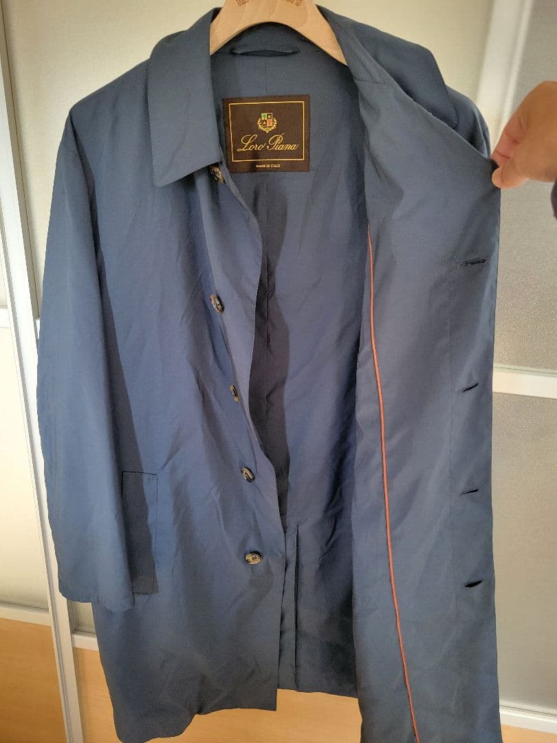 美品 Loro Piana ナイロン トレンチコート 46/M レインコート