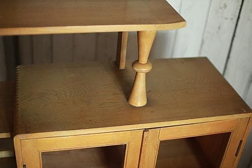 ガラス戸棚×収納棚×小引き出し2段