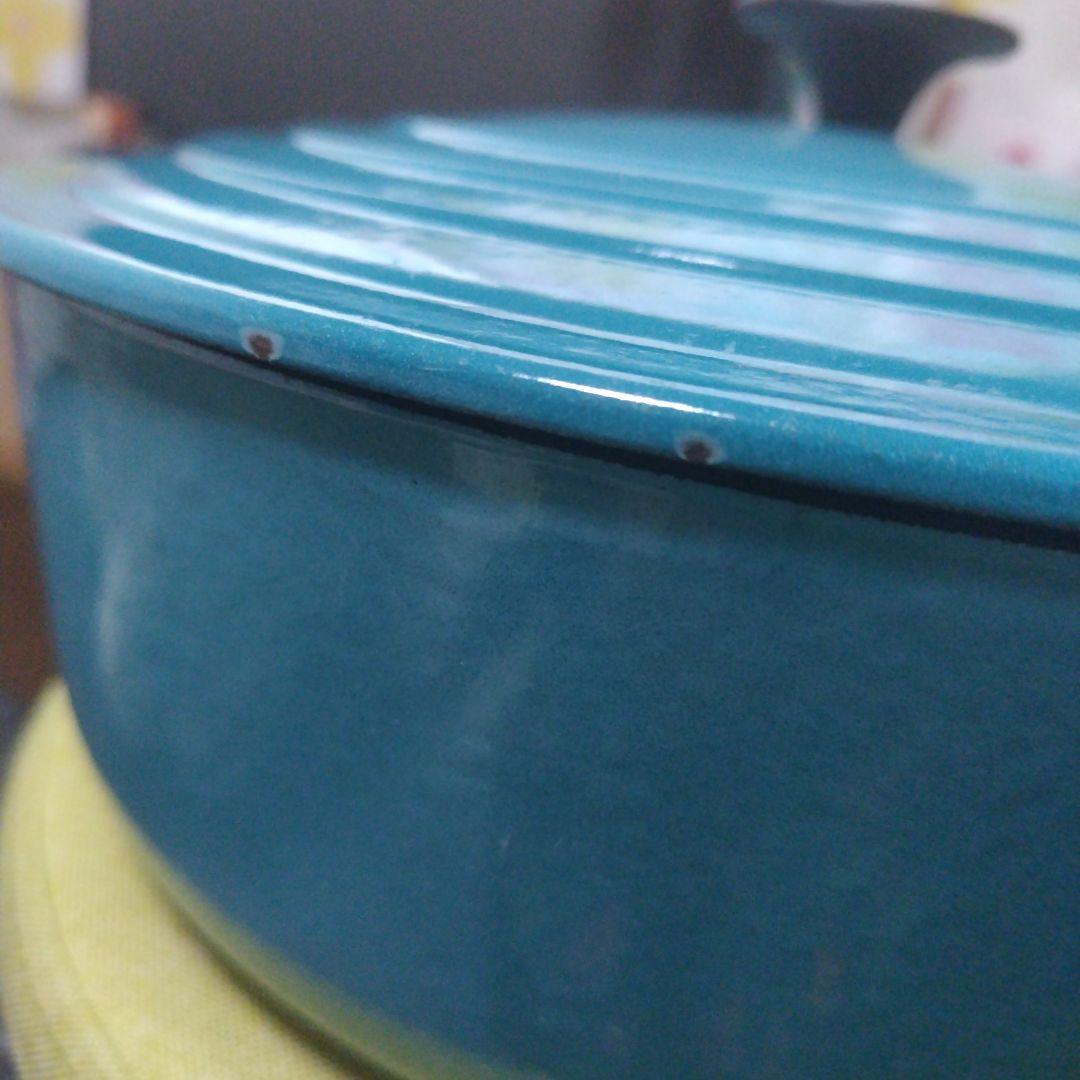 Tモー　Le Creuset 両手鍋 ターコイズ 30
