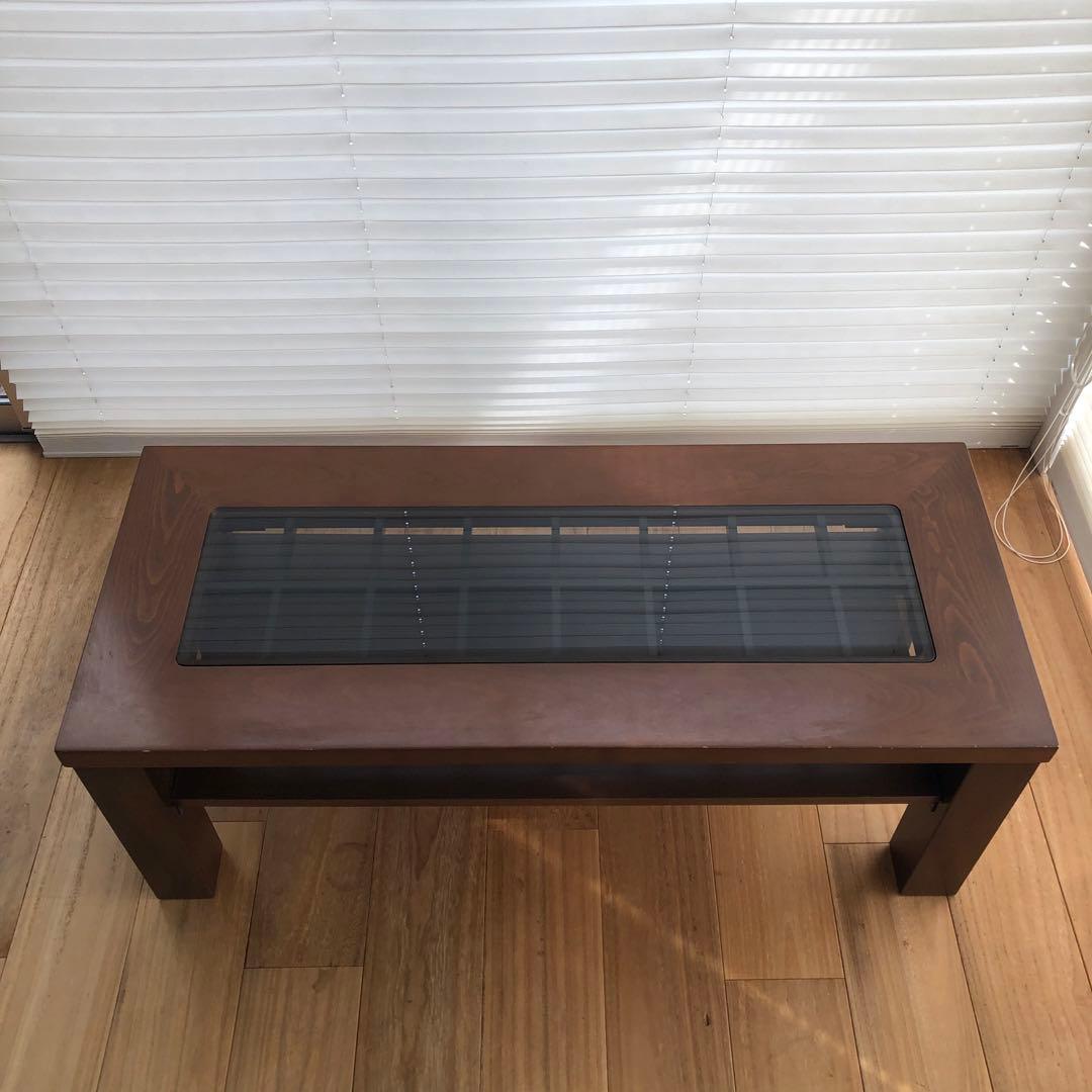 FUJI FURNITURE センターテーブル 木製 ガラス