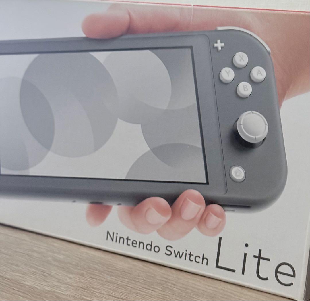 Nintendo Switch Lite グレー 本体(箱+保護フィルム付き)