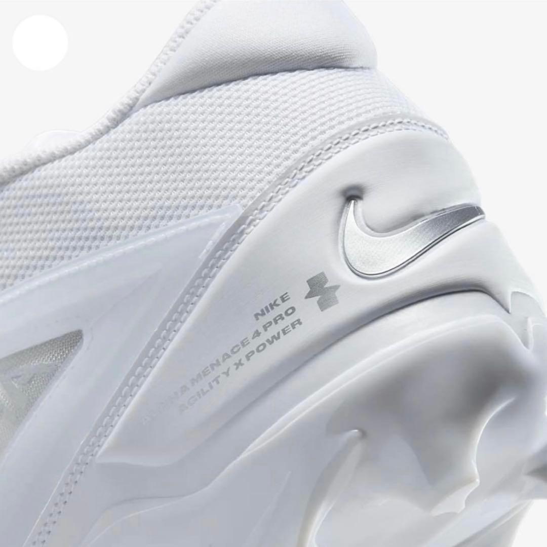 ナイキ 28.5 アルファメナス プロ アメフト スパイク シューズ 靴 白 g