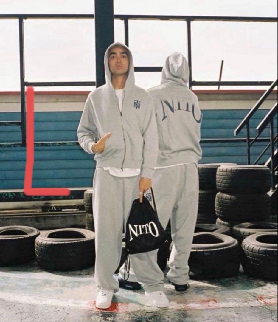 トップス KEIJU N.I.T.O. SWEAT SET UP -HOODIE- L