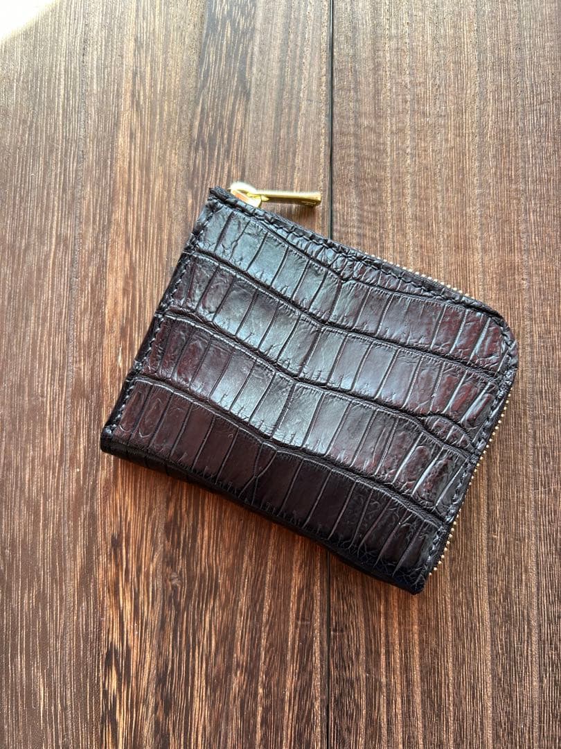 ごましおページ　クロコダイル コンパクトウォレット　オーダーメイド