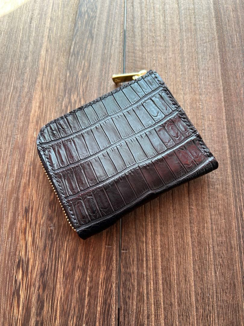 ごましおページ　クロコダイル コンパクトウォレット　オーダーメイド