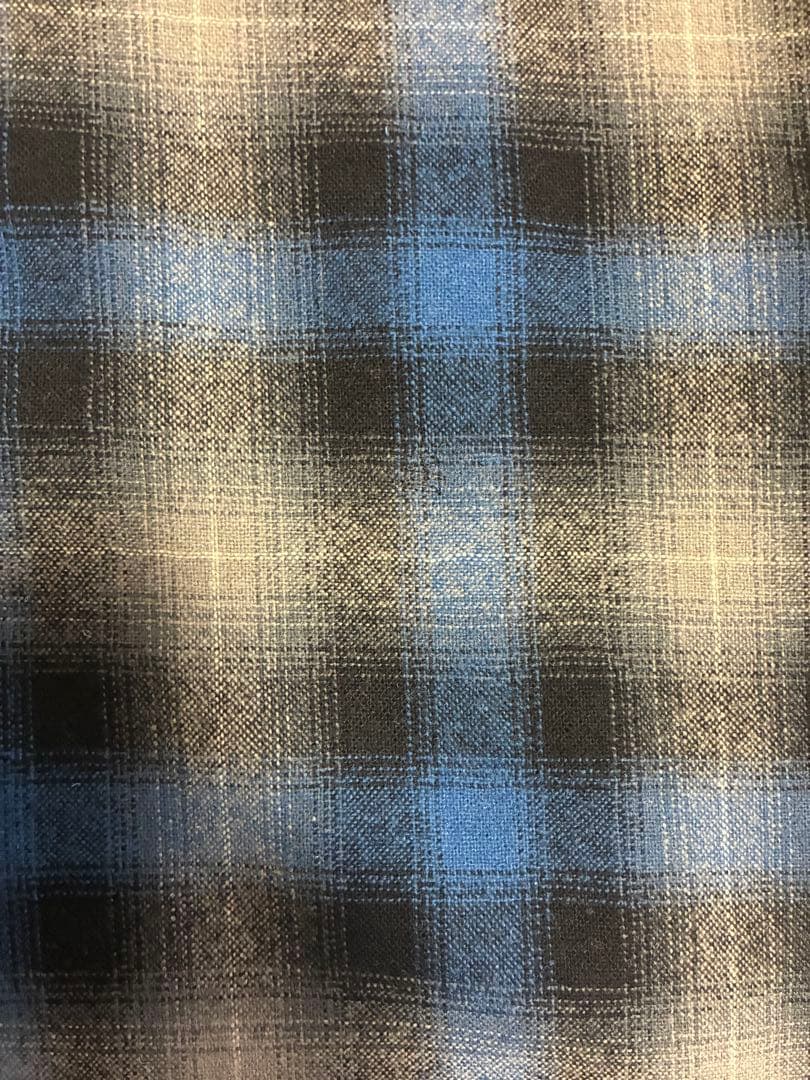 TENDERLOIN テンダーロイン　オンブレチェックシャツ　ブルー