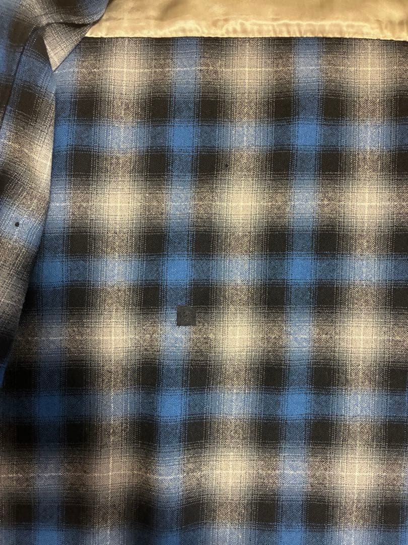TENDERLOIN テンダーロイン　オンブレチェックシャツ　ブルー