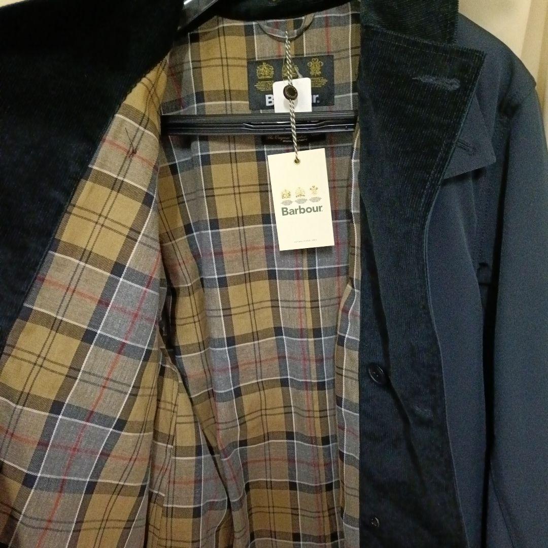 未使用 タグ付き Barbour トレンチコート2Layer 40 ネイビー