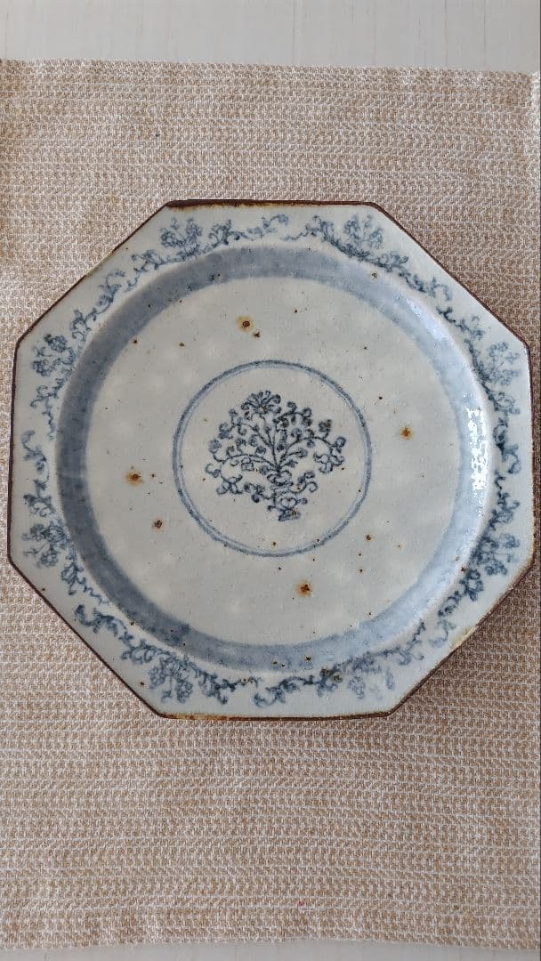 市野吉記さん　コウホ窯　八角皿