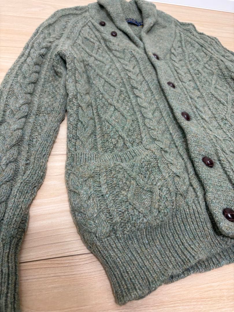 ラルフローレン ウールカシミヤ ケーブルニットカーディガン