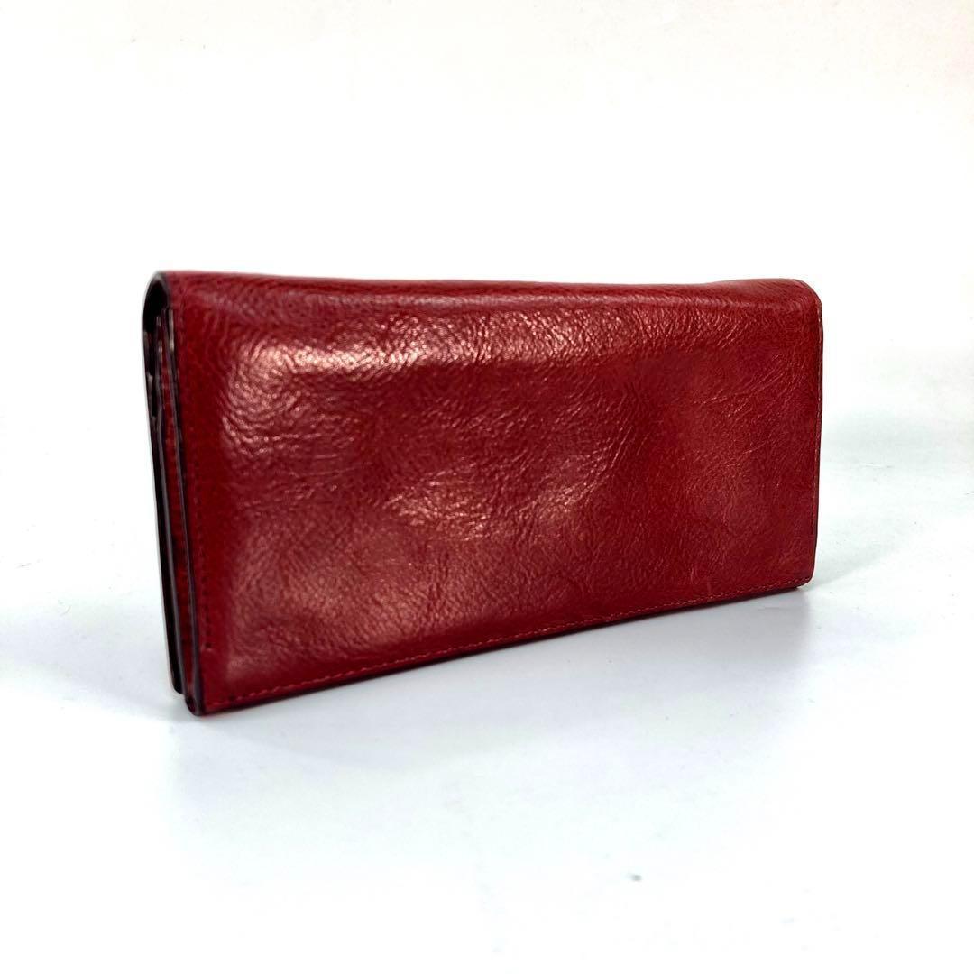 ◆高級レザー◆ 新品　ポールスミス 長財布　ワインレッド　赤　メンズ