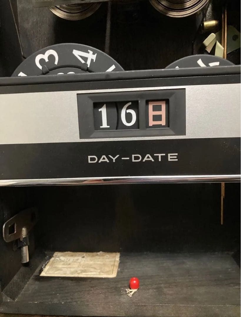 アンティークRhythm Gloria 30Dayカレンダー柱時計 稼働中