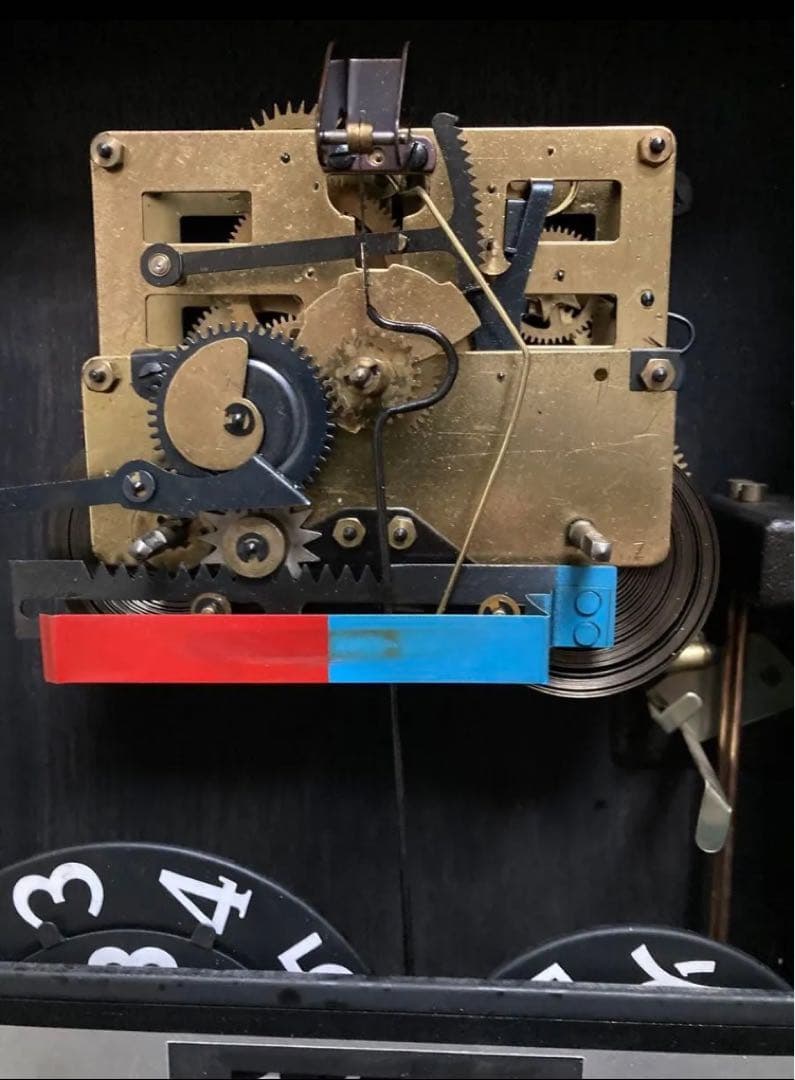 アンティークRhythm Gloria 30Dayカレンダー柱時計 稼働中