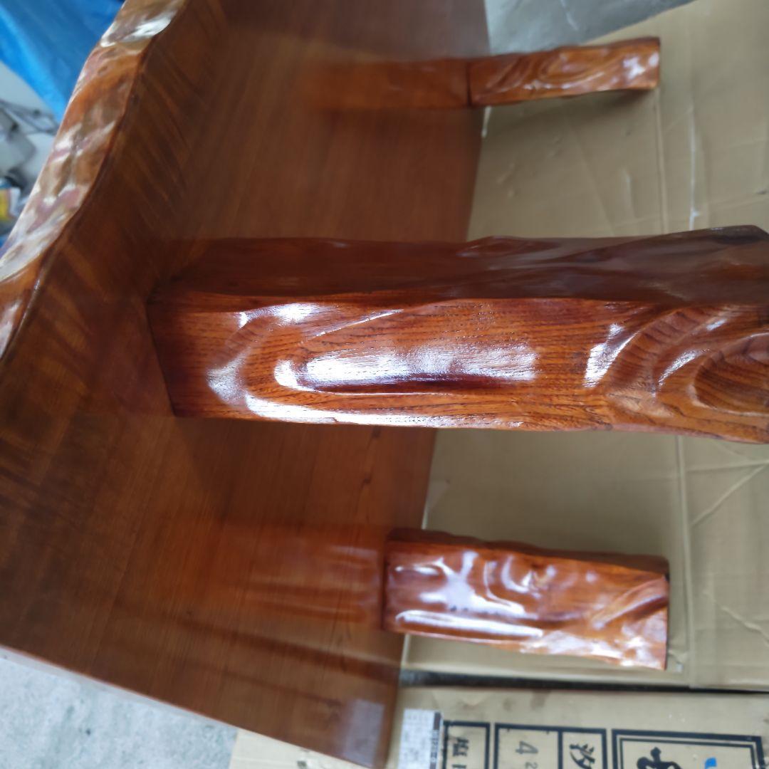 昭和レトロ 無垢材一枚板 高級中型座卓 ちゃぶ台 古民家 当時物