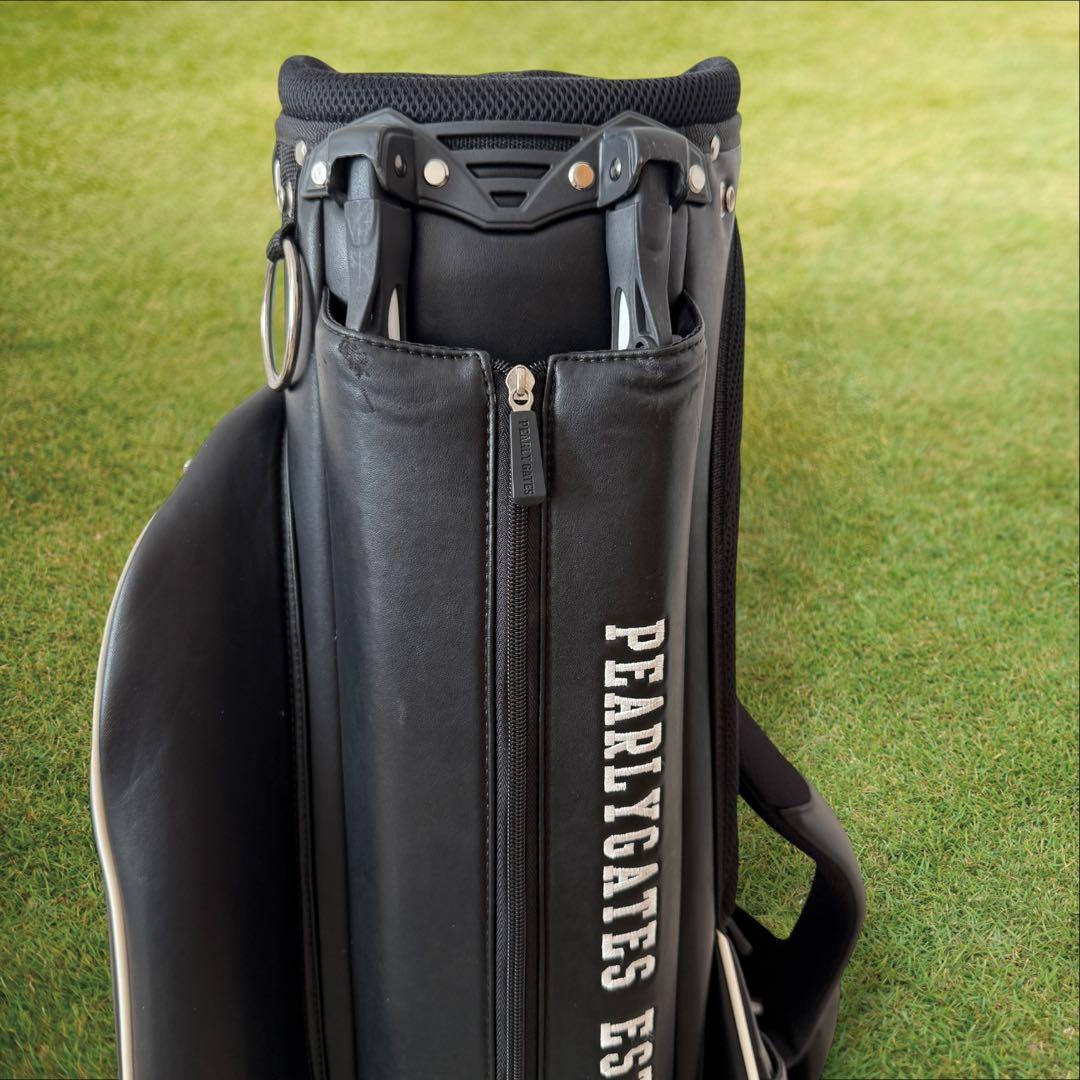 パーリーゲイツ　キャディ バッグ　ショルダー式　スタンド式　軽量　黒　ブラック
