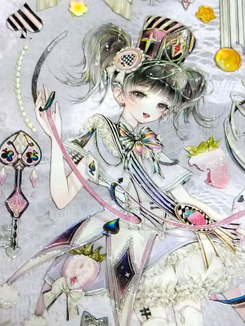 J706＃梦纪游园-粉昼(炫彩)芥子切り売り海外人物装飾マステ女の子