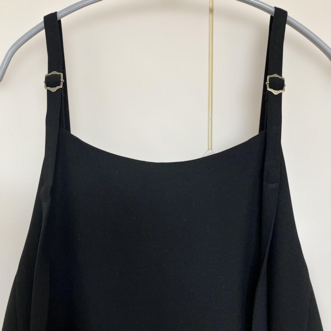 北欧暮らしの道具店　サイドタックのサロペットスカート / ブラック　S