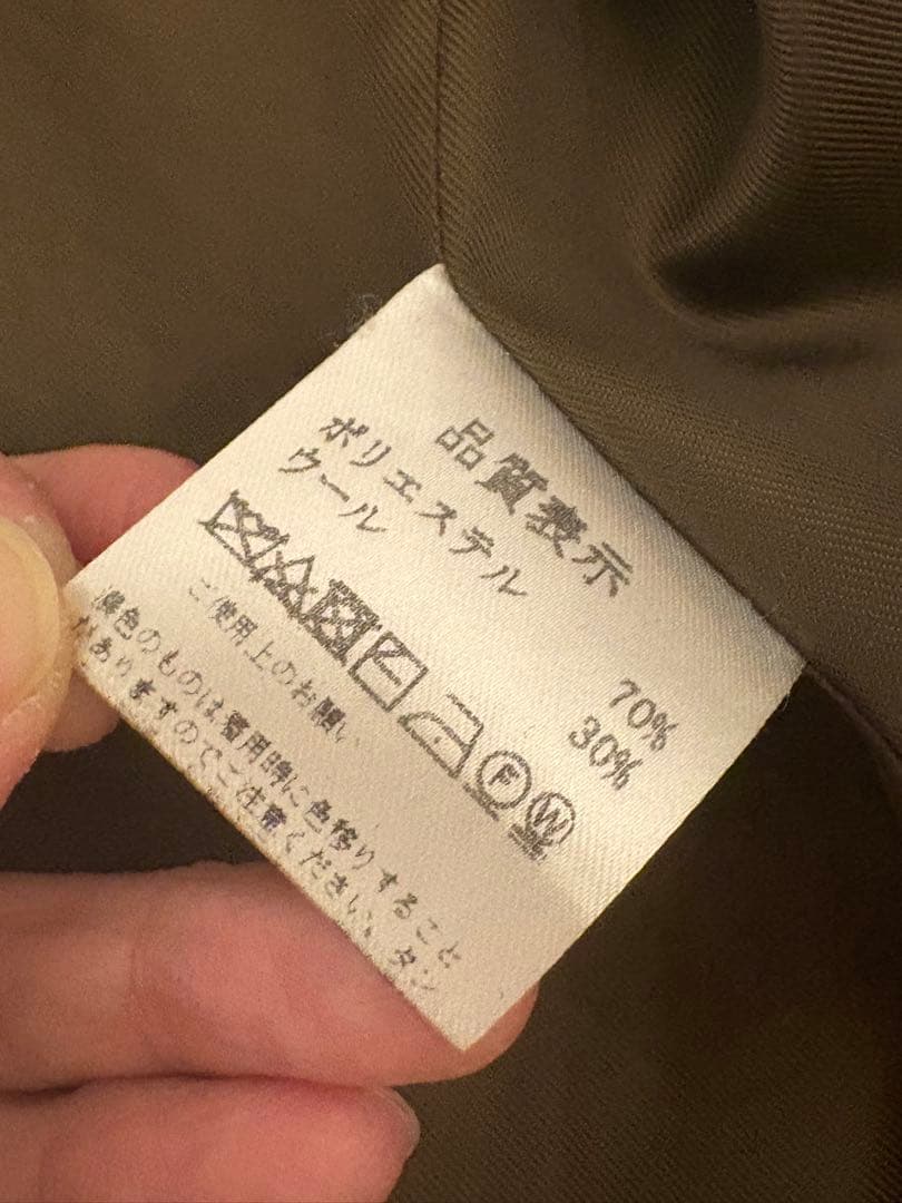 FASHIRU wool mix ステンカラーチェックコート