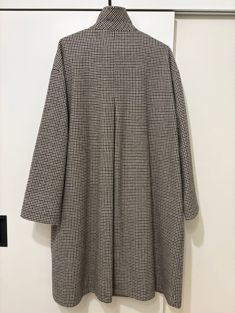 FASHIRU wool mix ステンカラーチェックコート