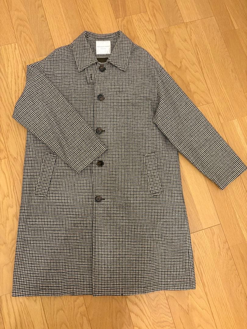 FASHIRU wool mix ステンカラーチェックコート