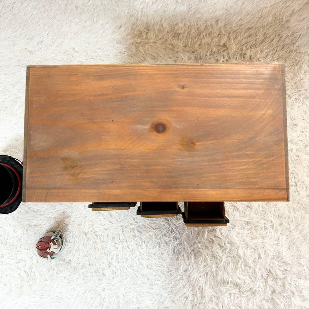 【美品】アルファベット チェスト キャビネット カントリー 収納 木製 ネイビー