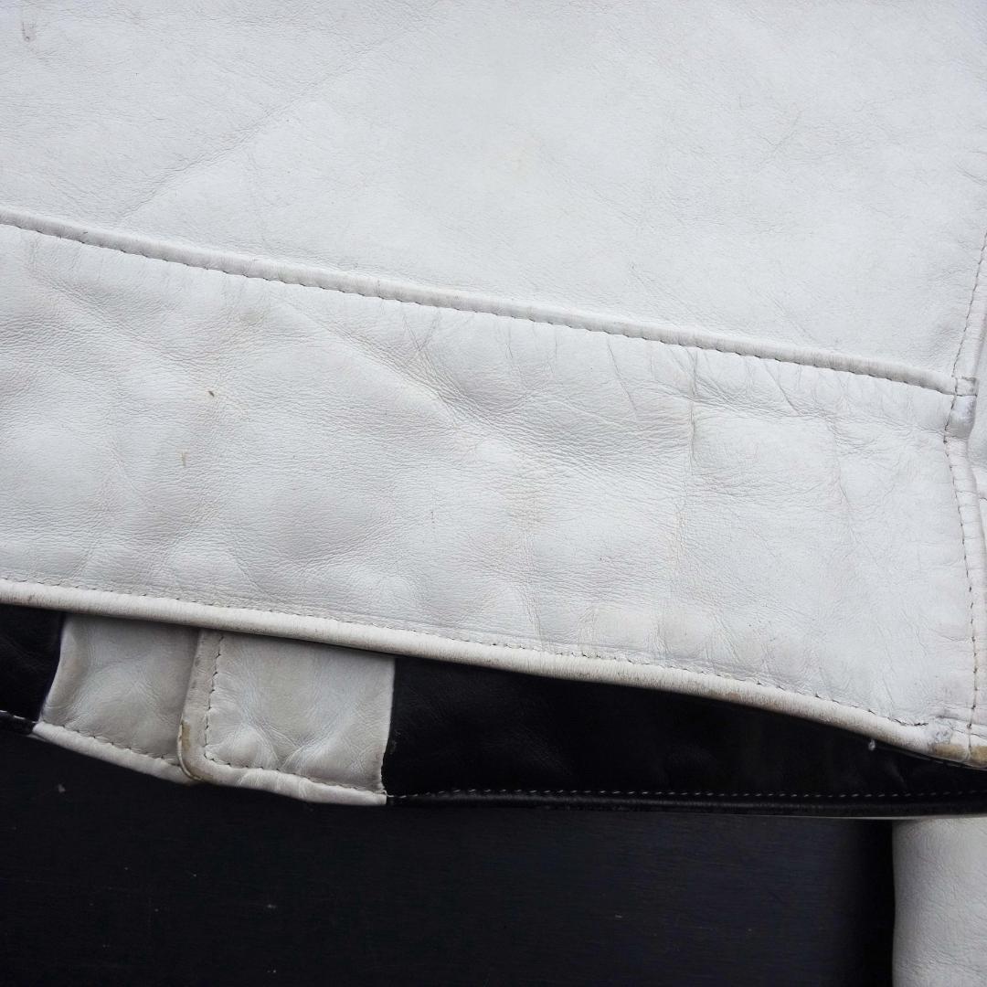 (白)Schott 613US ショット ワンスター ダブル ライダース36