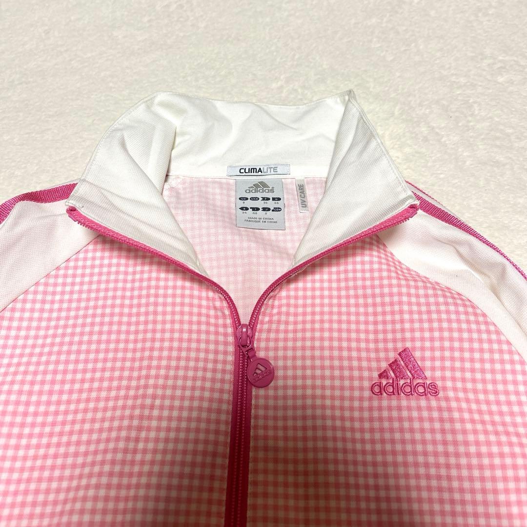 90s adidas アディダス　ジャンパーUV加工　ブルゾン　y2k 上下