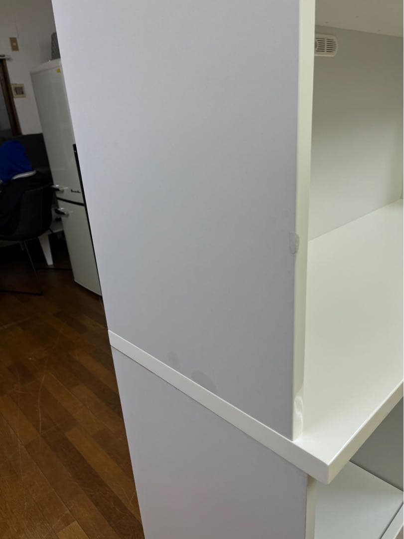 大型家具 三幸 キッチンボード 食器棚 レンジボード 白家具
