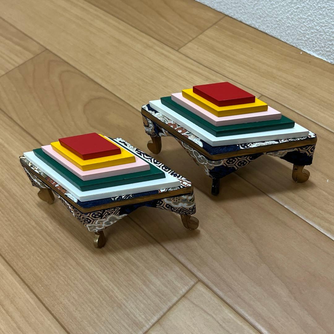 雛人形　桃の節句　雛道具　紺色　金彩