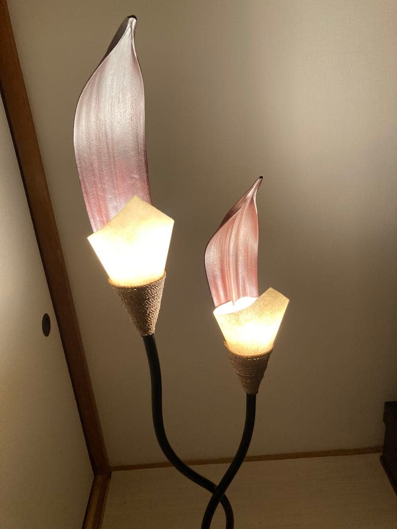 スタンドライト アジアンリゾート風 ココナッツリーフ高さ160cm 2灯