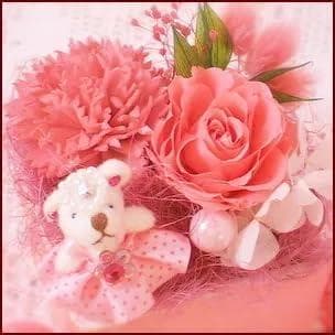 プリザーブドフラワーアレンジ ピンクベア フラワーギフト