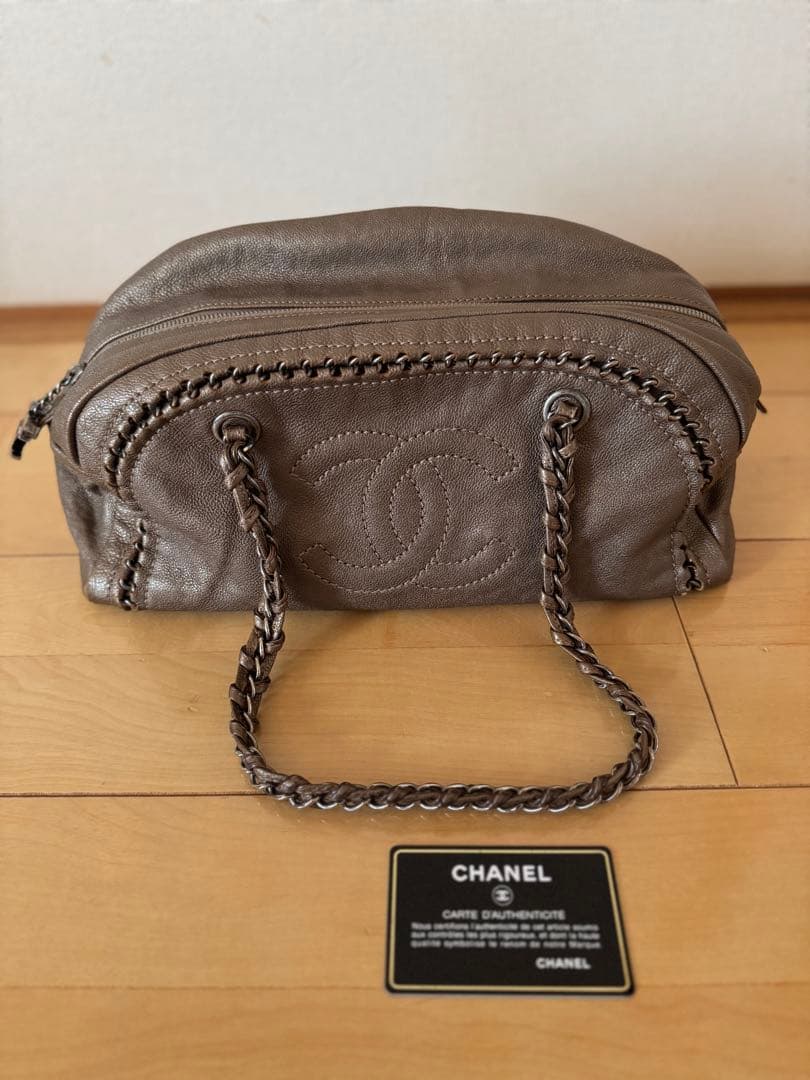 シャネル ラグジュアリーライン　ブロンズ チェーンバッグ