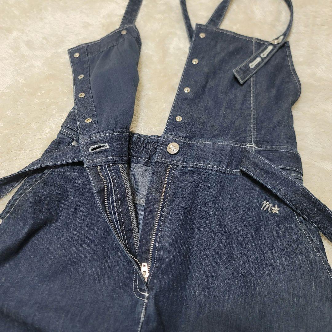 美品✨エムズグレイシー♡デニムサロペット ワイド デニム コットン リネン混