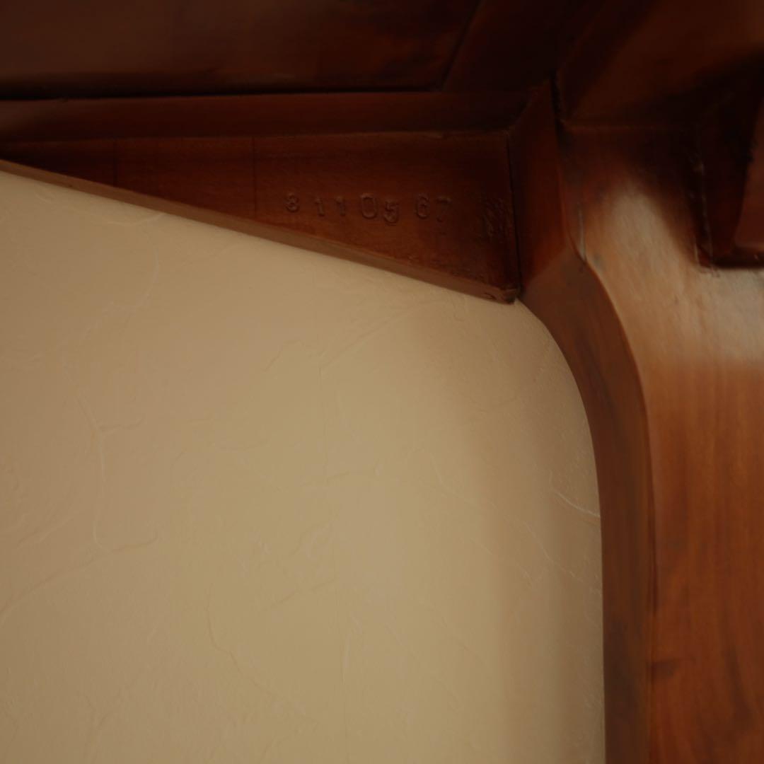 高級マホガニー家具 チッペンデール アンティークデスク 猫脚 書斎机 送料無料