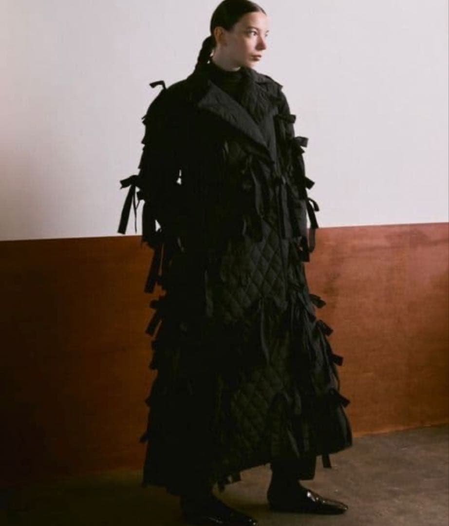 PERNA キルティングリボンコート　 Mサイズ