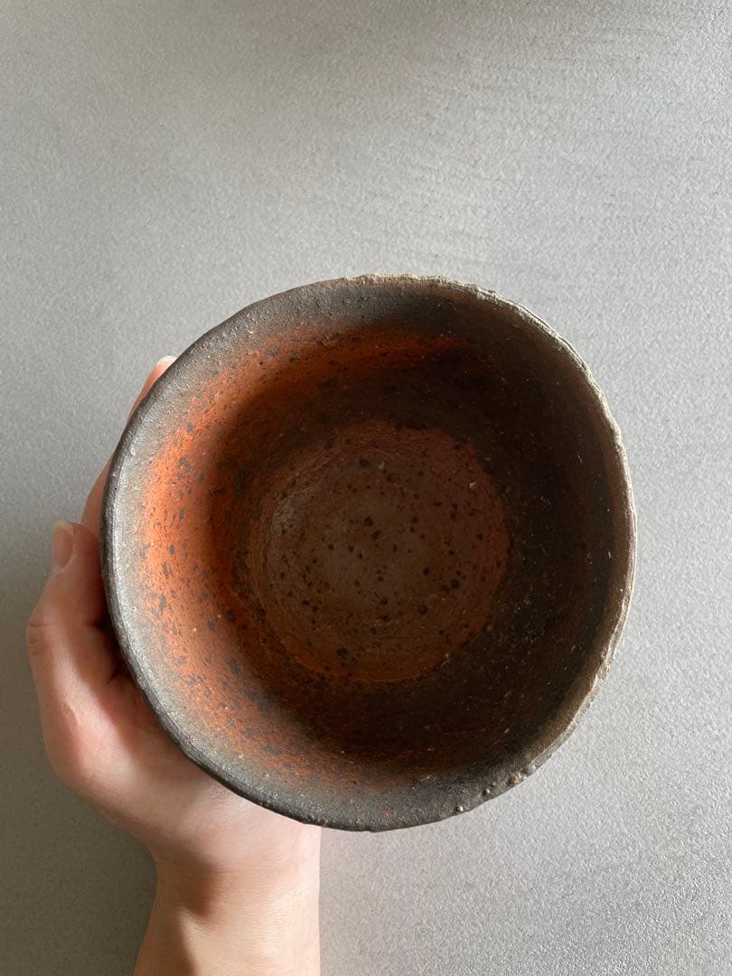 森岡成好 焼締茶碗 南蛮焼締 焼締 抹茶茶碗 旅茶碗 茶道 茶道具 茶盤 茶碗