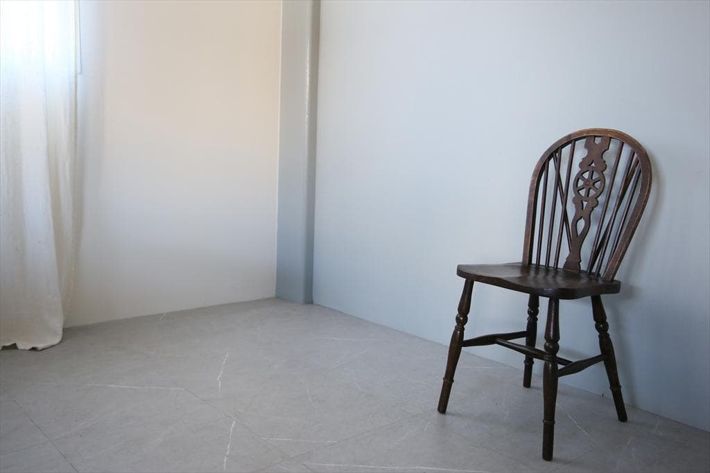 英国アンティーク木製ホイールバックチェア/ダイニングイス/椅子(91-203-2