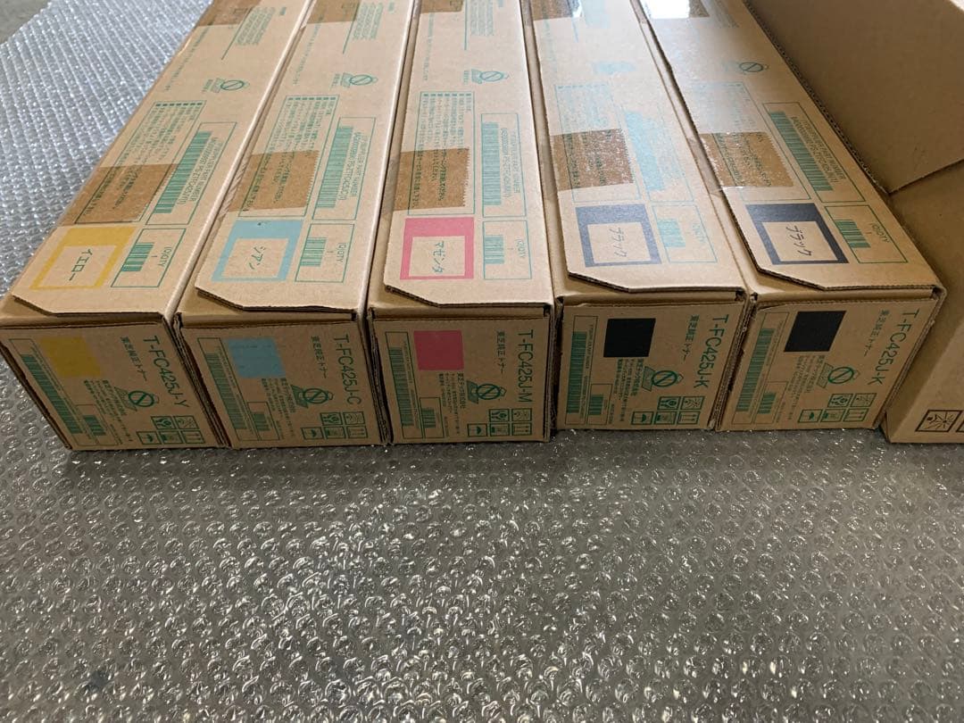 TOSHIBA T-FC425J-K/Y/C/M 廃トナー付　計5本