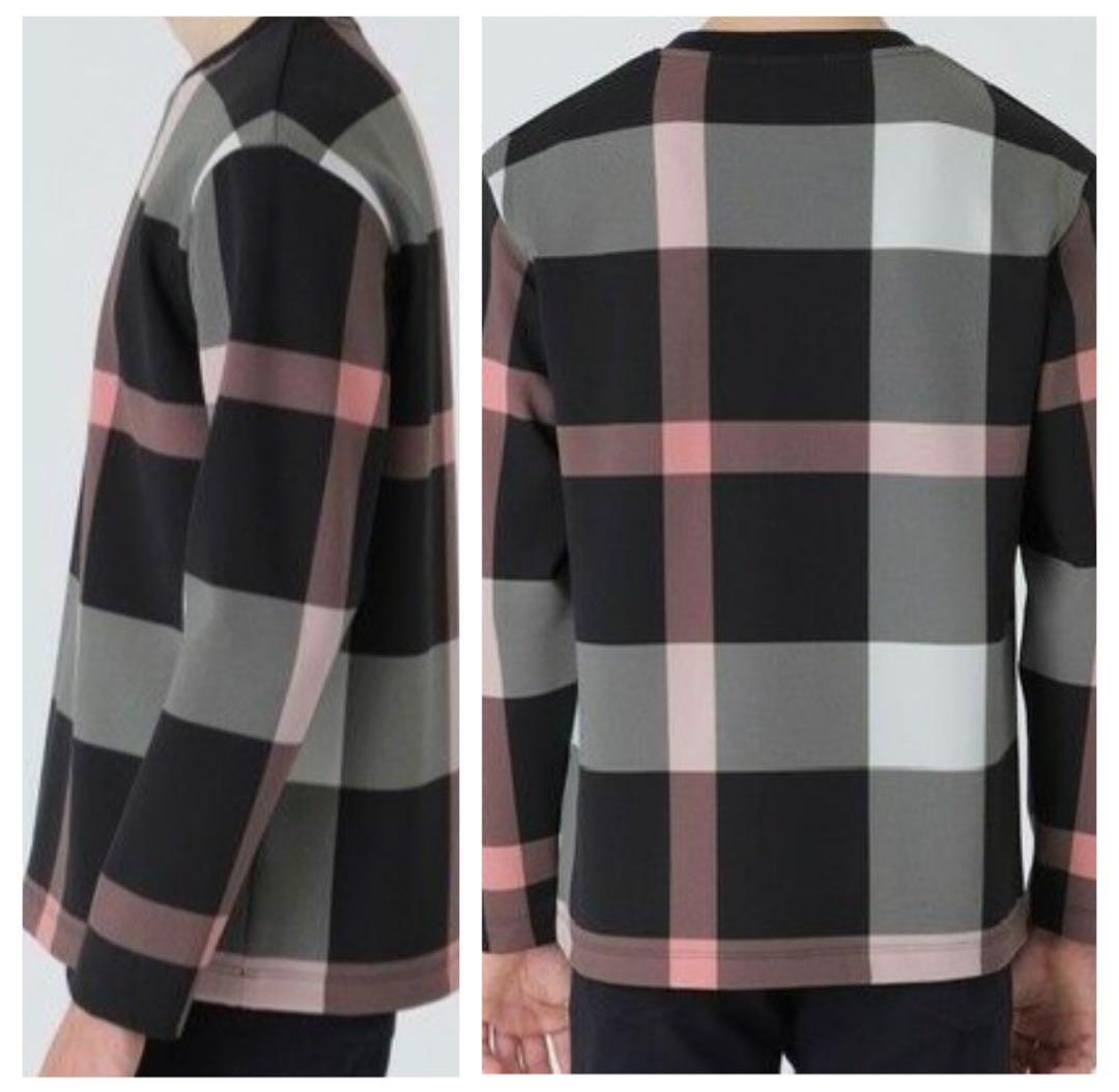 【新品同様】ブラックレーベルクレストブリッジ　ライトスウェット　CBチェック　L