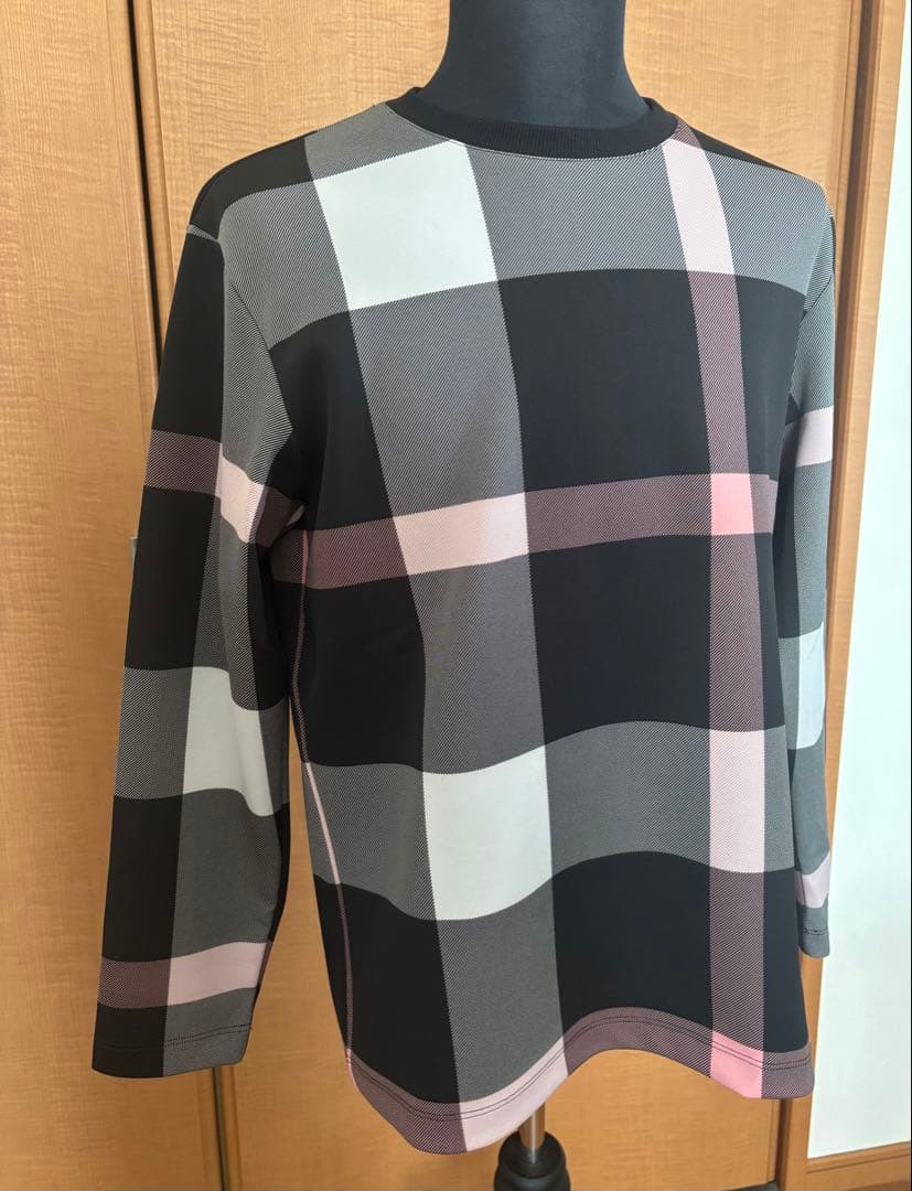 【新品同様】ブラックレーベルクレストブリッジ　ライトスウェット　CBチェック　L