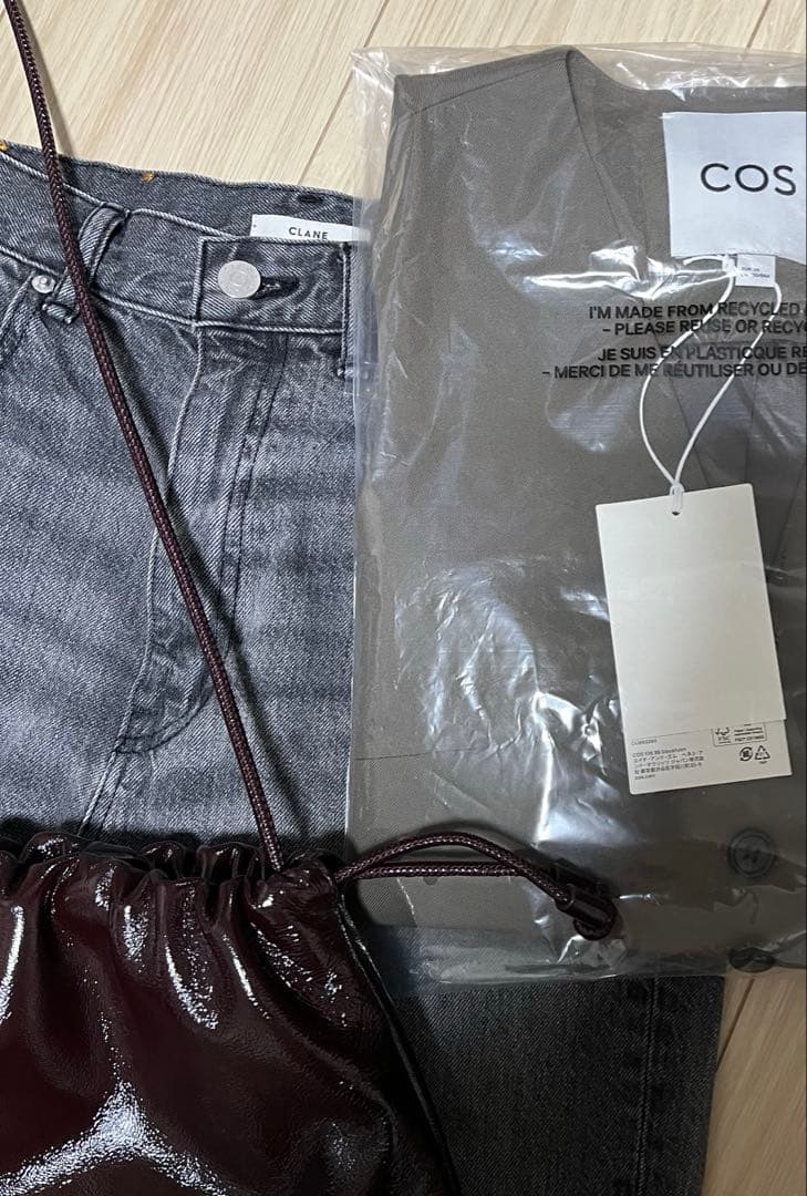 CLANE RING DENIM PANTS グレー 2