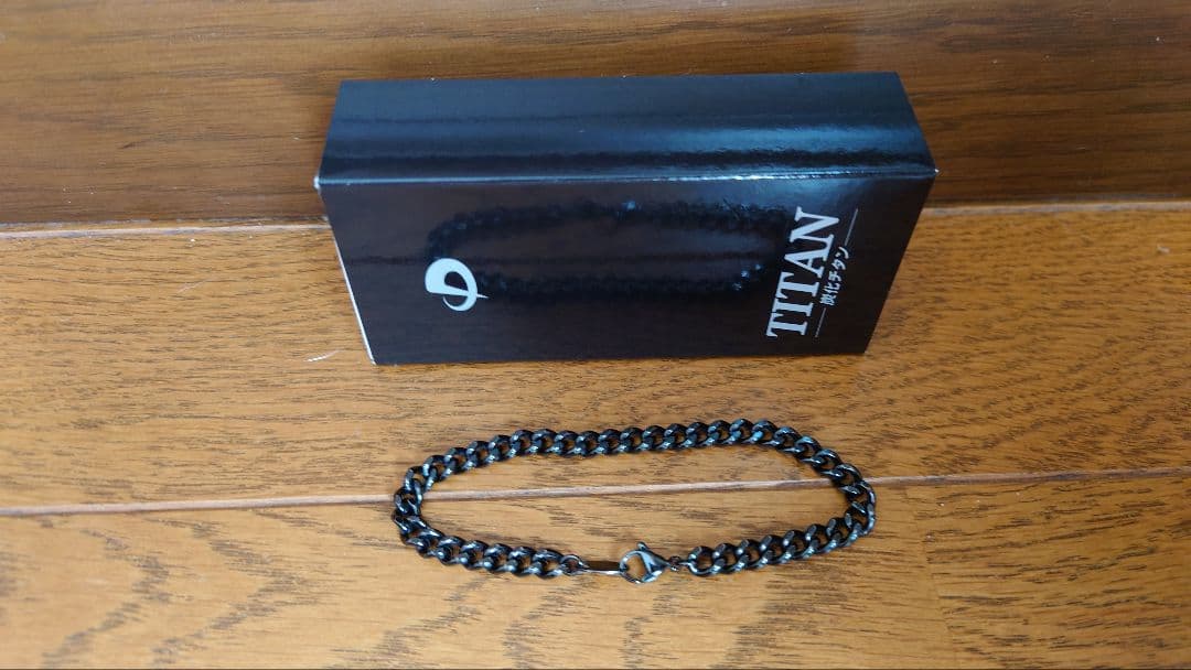 ファイテン 炭化チタンチェーンブレス L 19cm